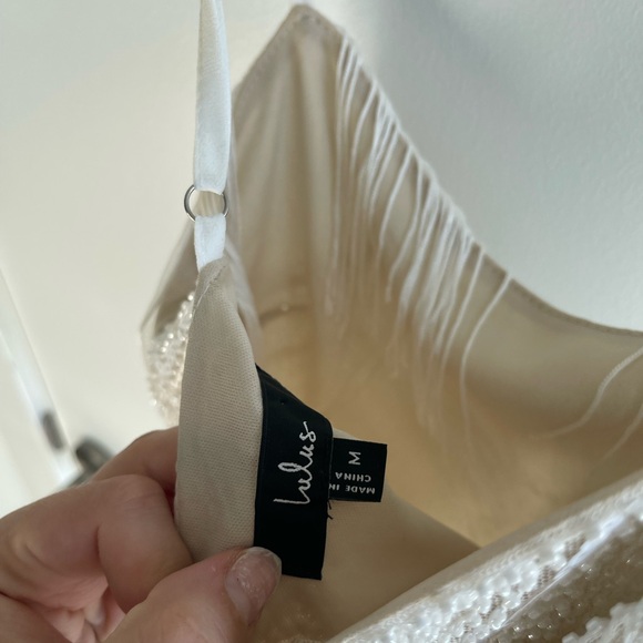 Lulus Beaded Cream Fringe Matching Set - Picture 10 of 10